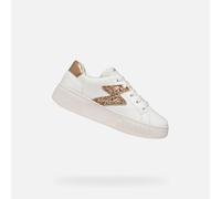 Geox J Mikiroshi Girl A Basket, Blanc/Or rosé, 32 EU