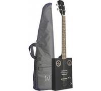 J. Neligan CASK-HOGSCOAL - Cigar Box Guitar électro-acoustique - 4 cordes, table en sapelli, série Cask noir