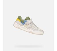Geox J Perth Boy E Basket, Gris et Vert, 34 EU