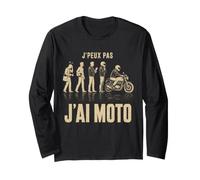 J Peux Pas J AI Moto Humour Motard Biker Manche Longue
