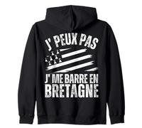 J' Peux Pas Je Me Barre en Bretagne Humour Breton Breizh Sweat à Capuche