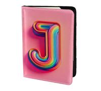 J Print Portefeuille de voyage pour passeport Étui pour passeport familial en cuir pour homme et femme, noir, One Size