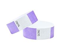 J&R - Bracelets en papier - Fabriqués en Tyvek Lot de 1000 avec 17 variétés de couleurs au choix., lavande