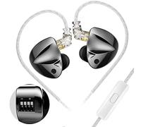 J&R KZ ED9 Super Bowl Tuning Nozzles Ecouteurs in Ear Moniteurs HiFi Earbuds avec Microphone Son Transparent (Argent)