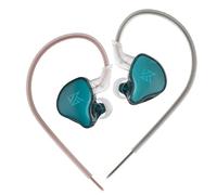 J&R KZ ES4 Écouteurs intra-auriculaires hybrides avec armature et dynamique Écouteurs HiFi Basse Suppression du bruit Crochets d'oreille (Vert)