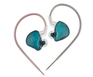 J&R KZ ES4 Écouteurs intra-auriculaires hybrides avec armature et dynamique Écouteurs HiFi Basse Suppression du bruit Crochets d'oreille (Vert)