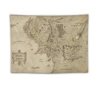 J. R. R. Tolkien Carte de la Terre du Milieu Impression Photo Art Mural Tapisserie Peinture Tapisserie Œuvres d'art Idée cadeau Esthétique 76,2 x 101,6 cm