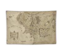 J. R. R. Tolkien Tapisserie esthétique avec carte de la Terre du Milieu - Décoration murale pour chambre à coucher - 101,6 x 152,4 cm