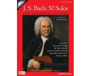 J.S. Bach: 50 Solos For Classical Guitar. Partitions, CD pour Guitare, Tablature Guitare, Guitare Classique
