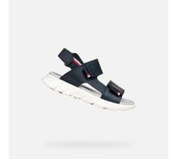 Geox J AIRADYUM BO Sandale, bleu marine/rouge, 26 EU