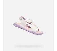 Geox J Sandal Fusbetto Gi, Lilas Blanc, 27 EU