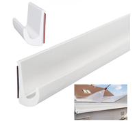 J Shape RV - Gouttière autocollante en PVC - En PVC - En forme de J - Pour voitures, camions, camping-cars, yachts - Blanc - 23 x 14 mm x 1 m