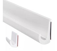 J Shape RV Gouttière - Bande anti-gouttes en TPE - En forme de J - Bande de dérivation de pluie pour véhicules, camions, bateaux et camping-cars (blanc, 5 m)