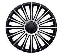 J-Tec Jeu de 4 enjoliveurs Austin 13-inch Argent/Noir