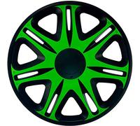 J-Tec Jeu de 4 enjoliveurs Nascar 13-inch Noir/Vert