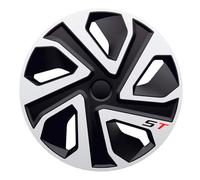 J-Tec Jeu de 4 enjoliveurs ST 18-inch argent/noir