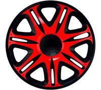 J-Tec Jeu d'enjoliveurs Nascar 14-inch Noir/Rouge