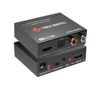 J-Tech Digital Extracteur audio HDMI 4K 60 Hz et prise en charge ARC, HDMI vers RCA optique compatible avec Dolby Digital DTS stéréo pour ordinateur portable, consoles de jeu Blu-Ray (JTECH-AE4KA)