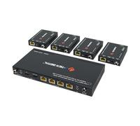 J-Tech Digital JTECH-14EX50 Répartiteur HDMI 2.0 4K 1 x 4 sur câble simple CAT6 jusqu'à 50 m 4 sorties avec boucle locale de sortie et faible latence