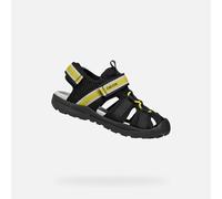 Geox J VANIETT Boy A Sandale, noir/jaune, 24 EU