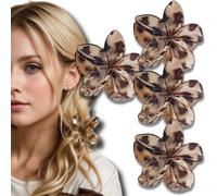 J&W Lere set de pinces à cheveux léopard Taille unique