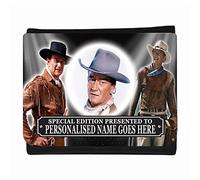 J Wayne Cowboy Icon Portefeuille personnalisé Westerns-John, Multicolore, M, Moderne