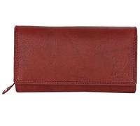 J. Wilson London Portefeuille luxueux de designer avec compartiments multiples, en cuir souple Nappa, avec protection anti-RFID, poche zippée, boîte cadeau incluse, pour femme