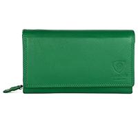 J. Wilson London Portefeuille luxueux de designer avec compartiments multiples, en cuir souple Nappa, avec protection anti-RFID, poche zippée, boîte cadeau incluse, pour femme