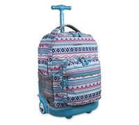 J World New York Sunrise Rolling Backpack Sac à Dos Loisir, 18 cm, 34.5 liters, Multicolore (Mint Tribal)