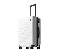 J.ZAO Valise à coque rigide de 26 pouces avec roulettes pivotantes - Grande capacité, mobilité facile - Blanc nuage