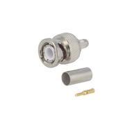 J01000A1256 Connecteur BNC mâle droit 50Ω RG223,RG400 Raccord de serrage TÉLÉ...