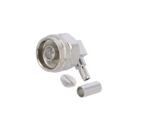 J01020A0035 Fiche N mâle avec angle de 90° 50Ω à souder, raccord de serrage T...