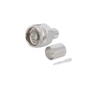 J01020A0110 Connecteur N mâle droit 50Ω RG214 Raccord de serrage PTFE...