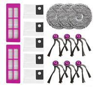 J15 Kit de pièces de rechange pour aspirateur robot Evo Ultra à vidage automatique, compatible avec V16, comprend des serpillères lavables, haute efficacité pour, pour sacs à poussière et brosses