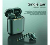 J18 écouteur sans fil Bluetooth casque 9D réduction du bruit casque de jeu avec Microphone écouteurs mains libres écouteurs nouveau green