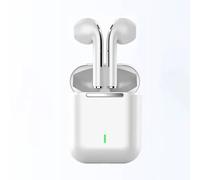 J18 écouteur sans fil Bluetooth casque 9D réduction du bruit casque de jeu avec Microphone écouteurs mains libres écouteurs nouveau WHITE