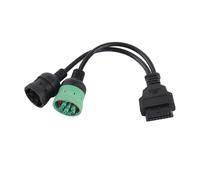 J1939 J1708 à 16 Broches OBD2 Câble Adaptateur Professionnel Robuste pour camions, Bus, remorques, matériau ABS, Longueur 30 cm