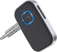 J22 Compatible Bluetooth Receiver with Mic 3.5mm Aux Wireless Audio Amplifier Adapter Car Hands Free Black Kit