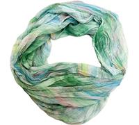 J26 Écharpe à rayures, en soie, arc-en-ciel, dégradé de couleurs arc-en-ciel, pour été, printemps, dégradé de soie, uni, écharpe tube légère 2025, G vert., taille unique