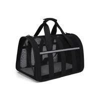 J4A8 Sac de transport pour animal domestique de grande capacité Sac à main portable pliable pour chiens de petite taille à maille filet
