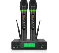 J5 Système De Microphone Sans Fil Rechargeable Ensemble De Deux Microphones À Main Sans Fil, Couverture De 290 Pieds Avec Balayage Automatique