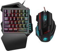 J50 One-Handed Gaming Keyboard Set for PC Gamers OS X Compatible Computer Gamer Accessory One-Handed Gaming Keyboard and Set Nice processing