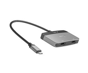 j5create 8K USB Type C to Dual HDMI Display Adapter - Single 8K60/4K144 Or Dual 4K60 - Support MST Extended Mode, for Gamers and Professionals, Suitable for Windows Laptop (JCA465)