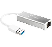 j5create Adaptateur USB 3.0 Gigabit Ethernet JUE130 | Adaptateur USB 3.0 vers RJ45 Gigabit Ethernet 10/100/1000 | Switch, Mac, Windows, Chrome OS, Linux | Argent