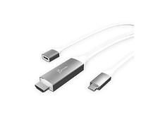 j5create Câble de Chargement USB Type C vers HDMI 4K@60Hz 6ft avec PD 100W, Compatible avec Thunderbolt 3/4, MacBook Pro/Air, iPad Pro, iPad Air 4, ChromeBook et Plus (JCC155G)