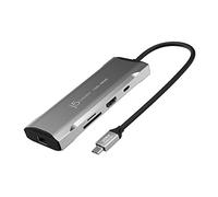 j5create Hub USB C - 4K 60Hz HDMI, USB-C 10Gbps, 2 USB-A 10Gbps, 100W PD, Ethernet, Lecteur de Carte SD 4.0 | pour MacBook, XPS, Surface Pro (JCD393)