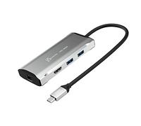 j5create Hub USB C HDMI 4K60, 2X USB-A 10Gbps, USB-C 10Gbps avec PD 100W | Ethernet, Pour MacBook, Chromebook, XPS, Surface Pro (JCD392)