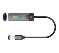 j5create JCA157 - Adaptateur vidéo - 24 pin USB-C mâle pour HDMI femelle - 10 cm - blindé - gris espace/noir - support 4K144Hz (3840 x 2160), support 8K60Hz (7680 x 4320)