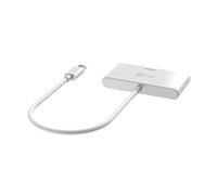 j5create JCA399 - Adaptateur vidéo - 24 pin USB-C mâle pour HDMI, USB-C (PD), USB-A 3.2 femelle - 20 cm - blanc - support 4K144Hz (3840 x 2160), up