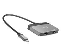 j5create JCA465 - Adaptateur vidéo - 24 pin USB-C mâle pour HDMI femelle - 20 cm - gris espace/noir - support pour 8K60Hz, double prise en charge